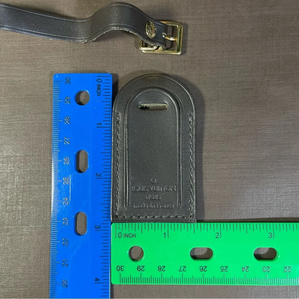 Louis Vuitton Small/Mini Luggage Tag in Dark Brown, Free Non LV Clasp.